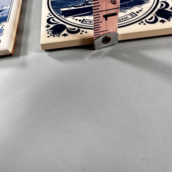 Holland America Line Coaster Ceramic Tiles Amsterdam Vintage Royal Goedewaagen - Picture 12 of 14